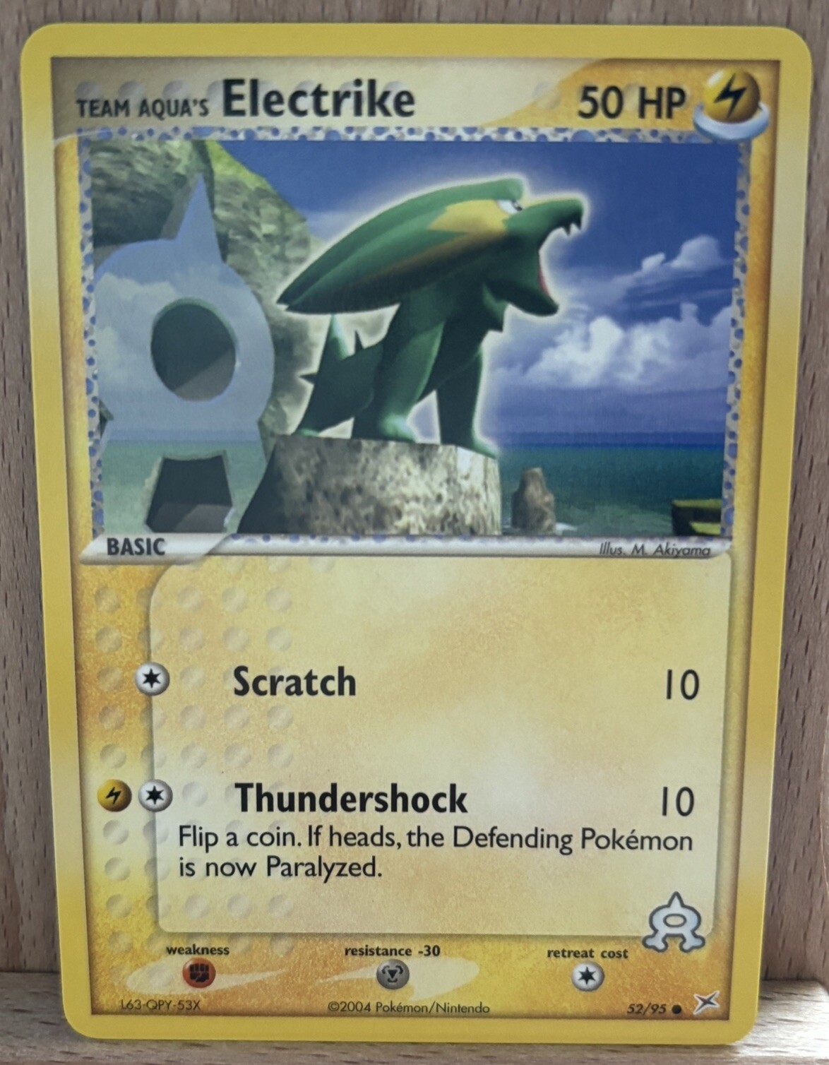 Pokemon EX Team Magma vs Team Aqua: #52 Team Aqua's Electrike. NM condition