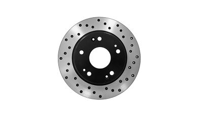 [Rear E-Coat Drill Brake Rotors Ceramic Pads] Fit 08 09 Buick Allure Super