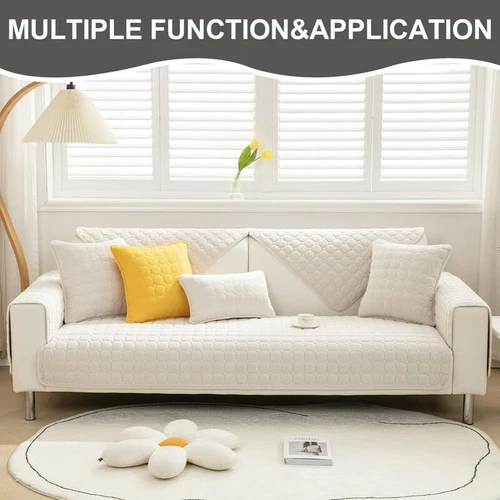 Verdicker Sofabezug Plüsch Sofakissen Karo rutschfest Sofabezug Sofa Handtuch USA - Bild 39 von 46