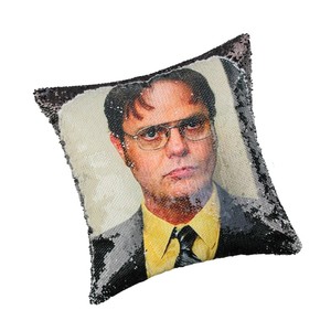 dwight schrute pillow sequin