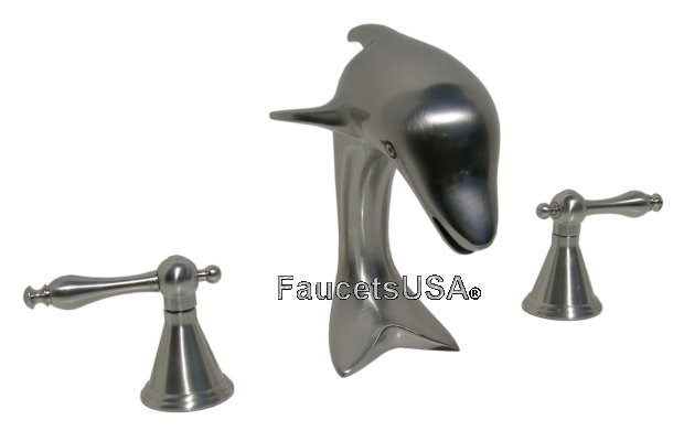 Dolphin Sink Faucet Brushed Nickel Allbrass Faucets 2144sni Warnty