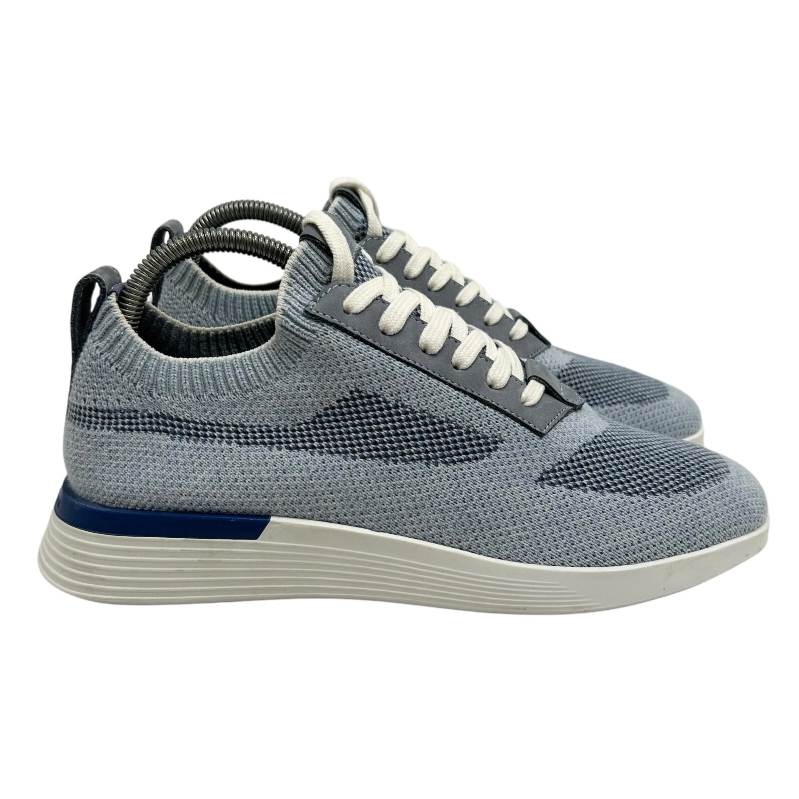 Chaussures homme Wolf & Shepherd Supreme Knit Trainer pointure 7 US F369 bleu poussiéreux blanc