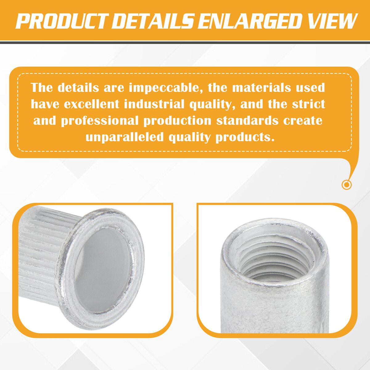 20Pcs Aluminum Flat Head Flange Nutserts Threaded Rivet Nut Rivnut Nutsert M8