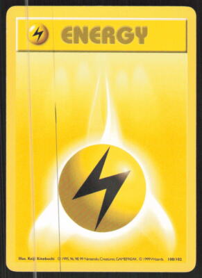Pokemon TCG (Shadowless) #100/102 Electric Energy (Corner Scratch