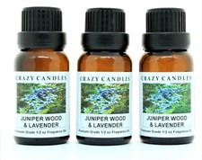 3 Juniper Wood  Lavender 1/2oz Premium Grade Fragrance Oil Crazy Candles