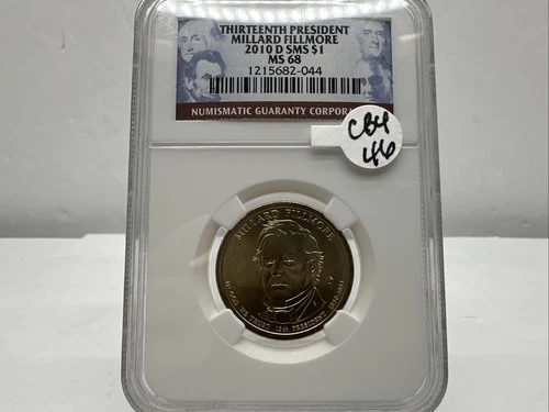 2010 D MILLARD FILLMORE PRES. DOLLAR NGC MS68 SMS SATIN CB4-46