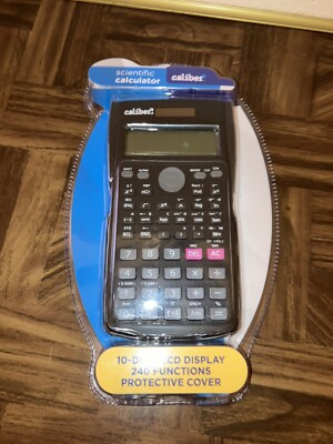 Scientific Calculator 10-Digit Display 240 Functions Dual Power Source Caliber 