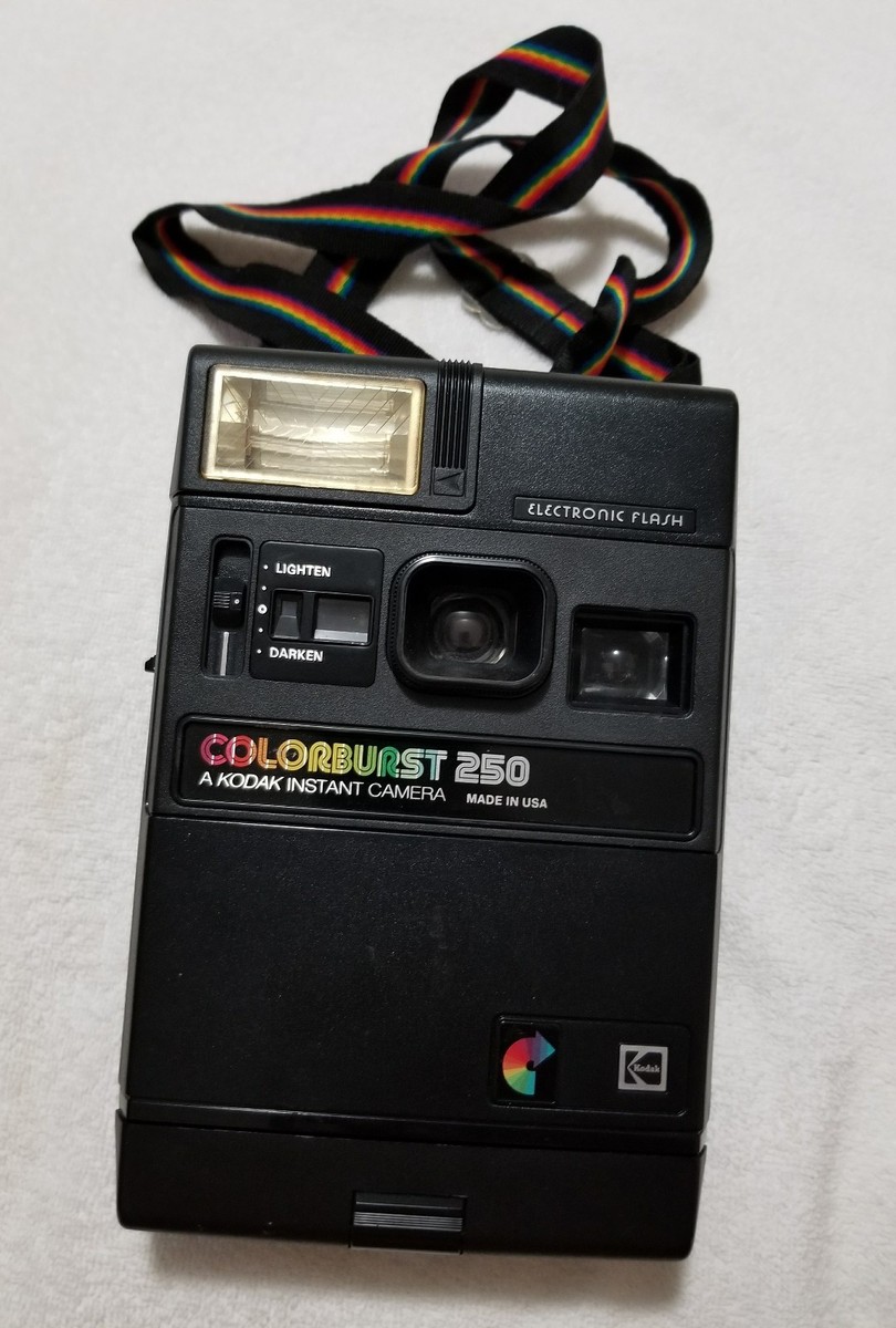Vintage Kodak Colorburst 250 Electronic Flash Instant Camera w/Strap  Pre-Owned