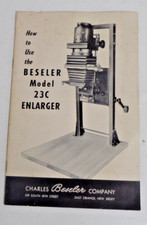 Beseller model 23C enlarger manual brochure booklet