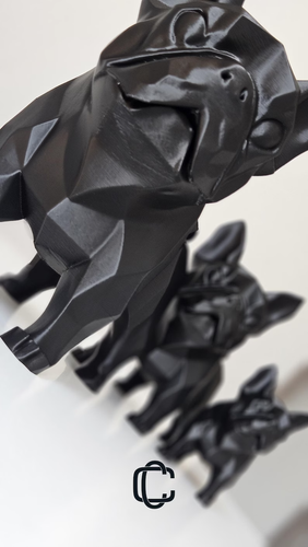 3D Printed French Bulldog Statue – Geometric Low Poly Design - Picture 5 of 20