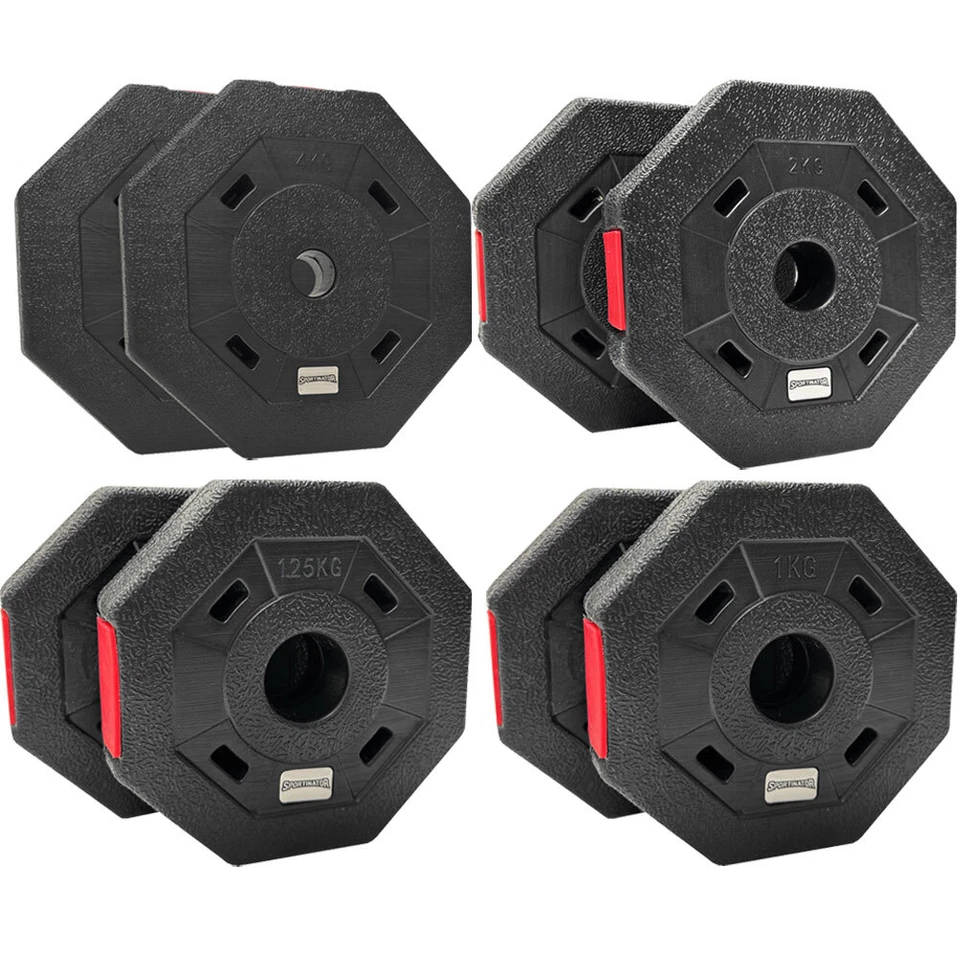 SPORTINATOR 1 bis 4 kg Bumper Plates Fitness Hantelscheiben Gewicht 2er-Set neu