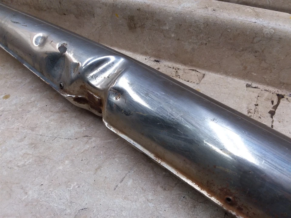 Silenciador de escape izquierdo Honda 160 CB CB160 OEM 1965 1966 1967 SIN DEFLECTOR A15 AP-259 Foto 4 de 4