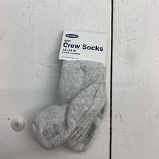Old Navy 3 Pair Baby Crew Socks Grey Size 12-18 Months
