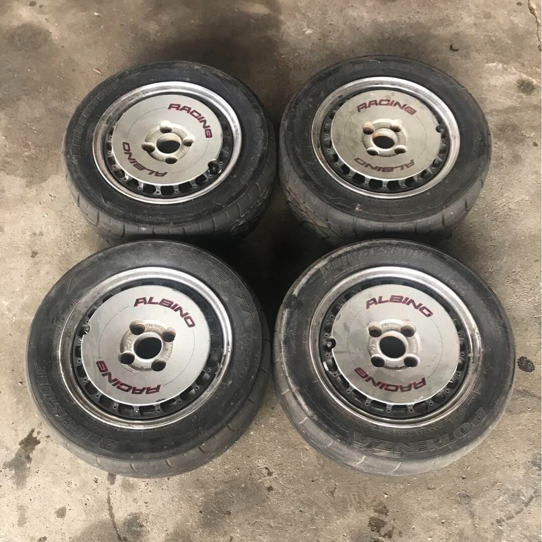 Weds ALBINO RACING Wheels 13inch 6J +26 and +8 4H-100 | eBay