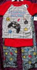Video GAME Pajamas Boys size 6 NeW 3 piece Shirt Shorts Pants Pjs Set NWT Gamer