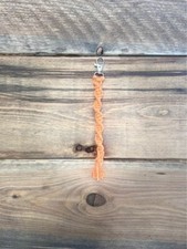 Boho Orange Spiral Macrame Keychain