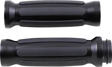 Drag Specialties Matte Black Cast Aluminum Rail Style 1” TBW Grips 0630-2688