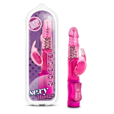 Blush Sexy 9''G Spot Stimulation Thrusting Mini Rabbit Vibrator-3 Speed  Rotating