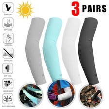 3 pairs Cooling Arm Sleeves Outdoor Sport Basketball UV Sun Protection Arm Cover