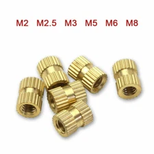 M2 M2.5 M3 M6 M8 Brass Thread Inserts Nuts Knurl Nut Copper Insert With Plastic