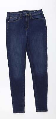 V by Very Damenjeans blau Baumwolle Größe 26 Zoll L28 in normalem Knopf