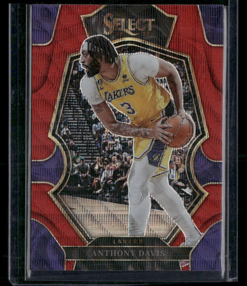 2022-23 Panini Select #117 Anthony Davis Red Wave Prizms Los