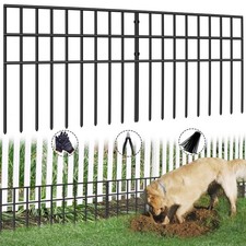 42.5ft L x 13in H Animal Barrier Fence, 30 Panels No Dig Garden Fence for D...