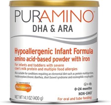 PurAmino DHA ARA Infant Formula Powder 14.1oz Case of 4 Exp 02/2027 Amino-Based