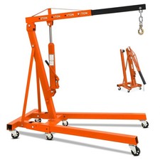2 Ton Hydraulic Engine Hoist Cherry Picker 4400lbs Foldable Engine Lift Hoist