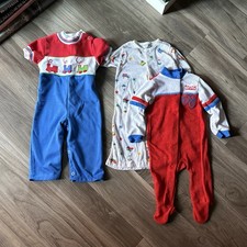 60 s Vintage Baby One Piece Bundle 6-9 Months Pajamas Vintage Lot 3