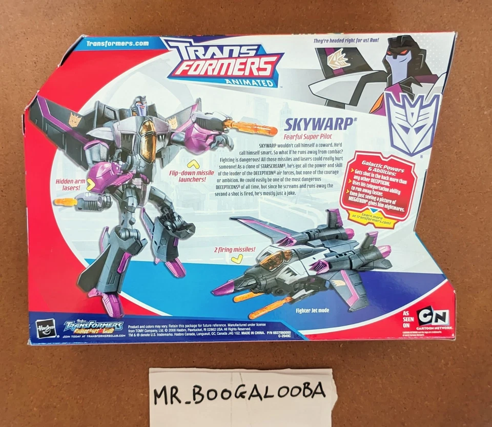 Transformers Animated Voyager Class Skywarp MISB 2008 - Immagine 3 di 4
