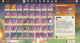 Genshin Impact AR 58 America - Columbina - Lauma - Varessa - Furina - Flins