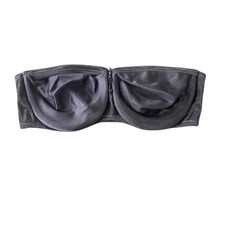 Curvation 40C black strapless bra stick bands to keep it in place