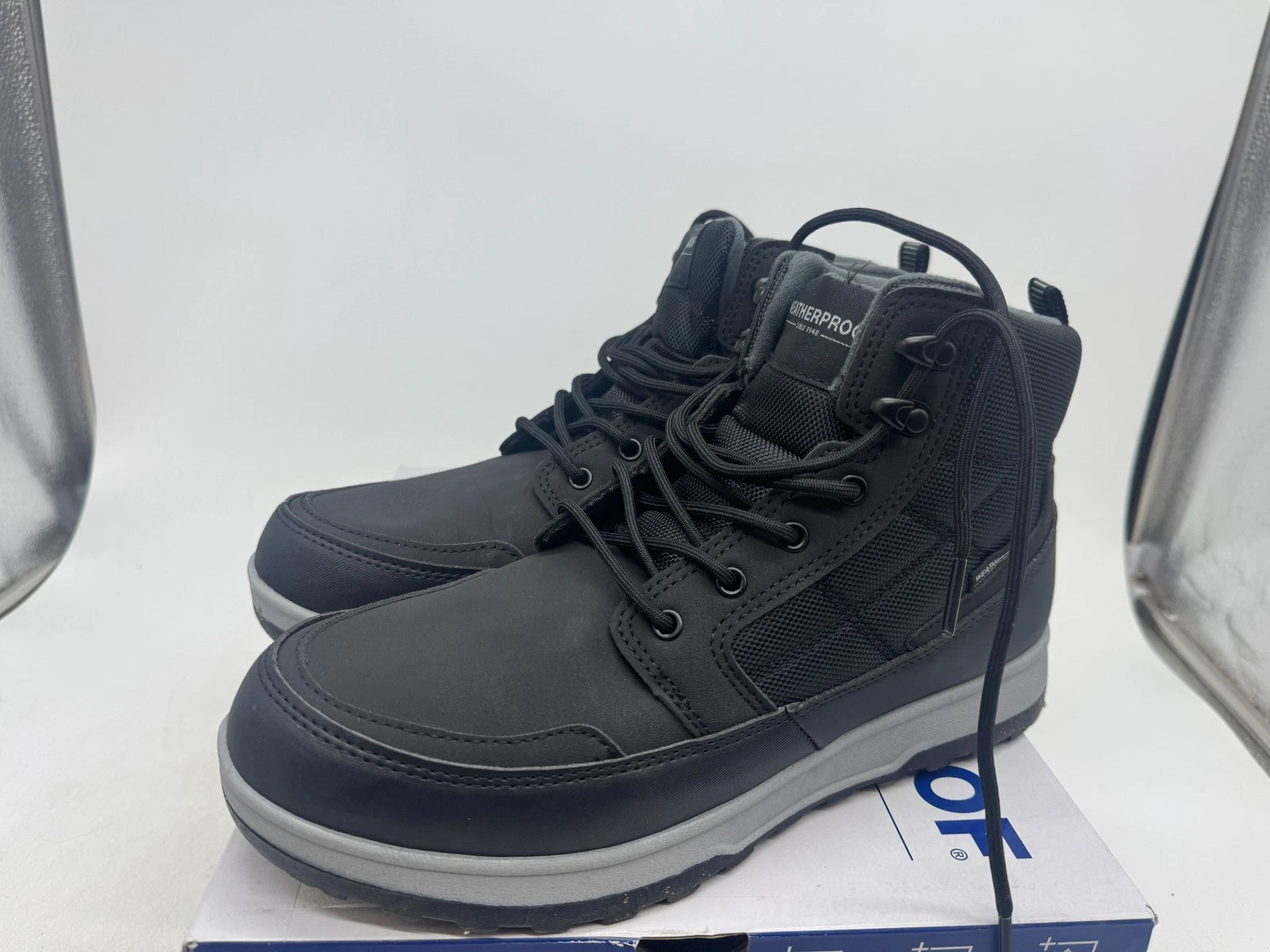 Weatherproof Stollcol Hiking Boots Men's Black Memory Foam Outdoor Hunting - 10