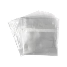 CD Jewel Case Sleeves, 6 1/8 x 5 1/8 Inches Crystal Clear Self-Seal Resealable O