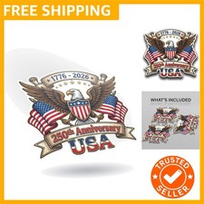 250th Anniversary Sticker 3 Pack   1776-2026 Patriotic Eagle Vinyl Decal for...