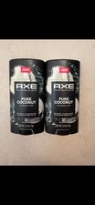 NEW LOT OF 2 AXE PURE COCONUT ALUMINUM FREE DEODORANT STICKS 2.6 OZ 48H FRESH