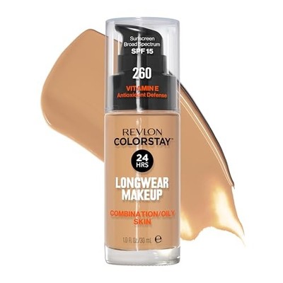 Revlon ColorStay Face Makeup for Combination & Oily Skin Light Honey (260) 1.0oz