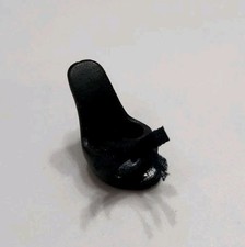 BARBIE SINGLE HEEL ONLY BASICS NO 2 COLLECTION 001.5 BLACK BOW RIGHT DOLL SHOES