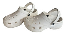 Crocs Classic Platform Clog Papaya White Women's Size 7 Slip On Sandals 206750