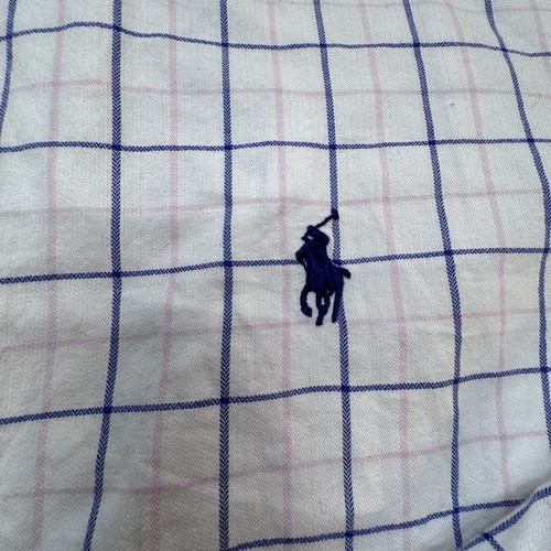 Polo Ralph Lauren Classic Fit Men’s XL White Blue Pink Check Cotton Button Down - Picture 3 of 9