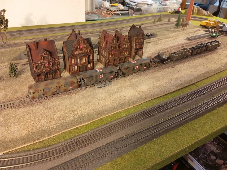 Marklin - Piko, train militaire de la Seconde Guerre mondiale lot de wagons a... - Photo 2/4