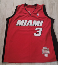 Mitchell & Ness Miami Heat Dwayne Wade  Red Swingman Jersey M Sz 56 Made in USA