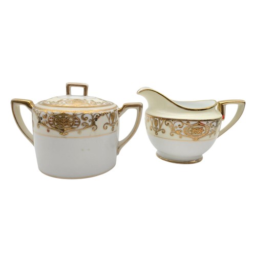 Noritake 175 Weihnachtskugel Porzellan Zucker- und Milchkännchen Stil 12 Gold Bodenstempel