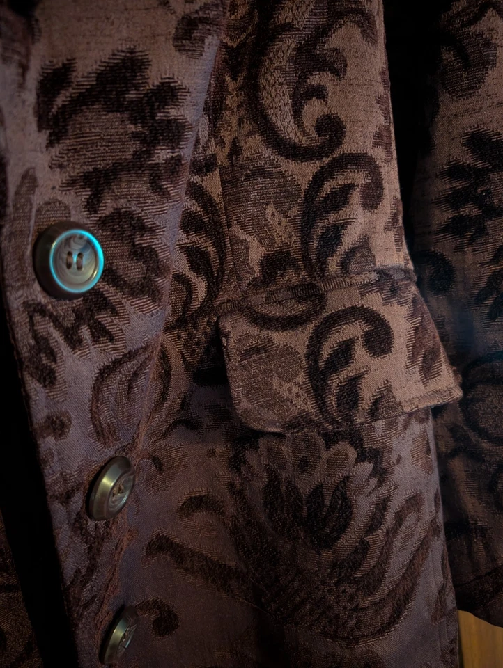 Abrigo GIACCA Gallery Company Talla Mediana Púrpura Desmontable Cuello de Piel Sintética Foto 2 de 4