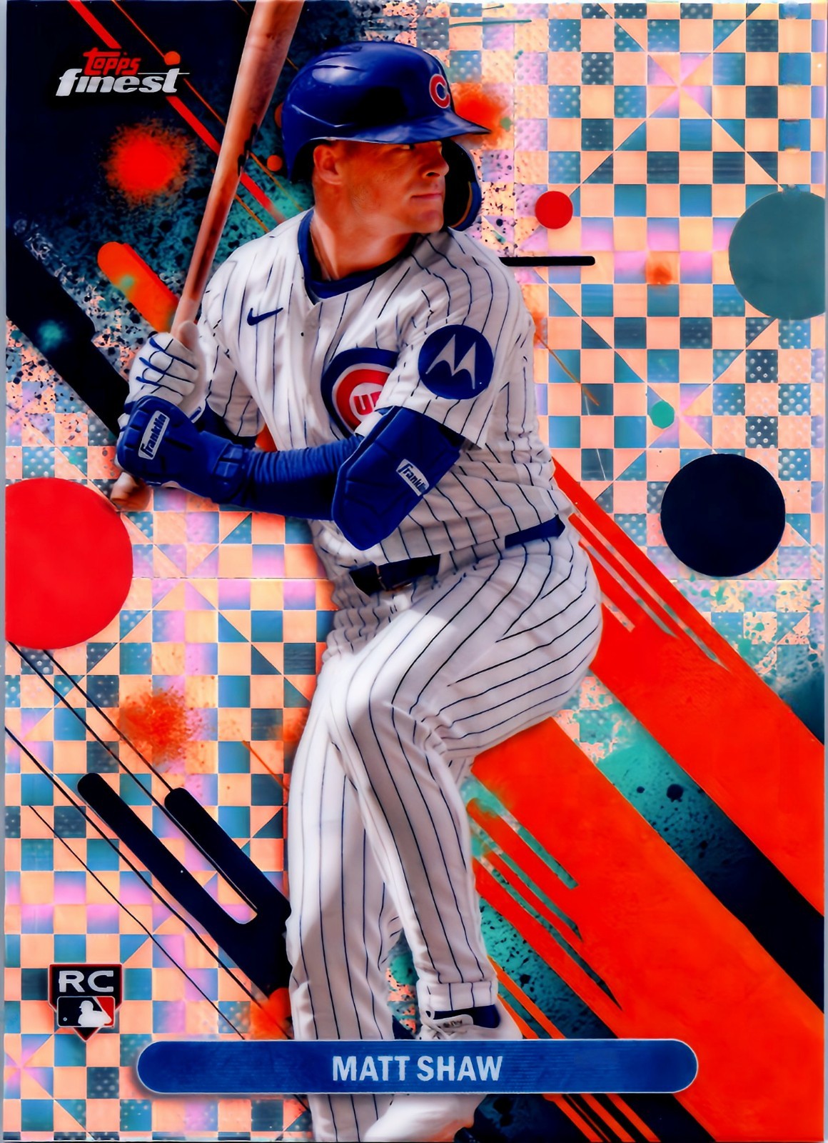 2025 Topps Finest - Common Matt Shaw #85 Checkerboard Refractor (RC)