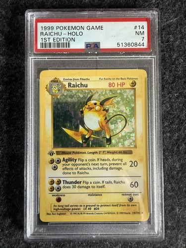 Raichu (1st Edition) graded PSA 7 for sale on eBay