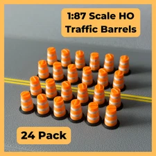 Hot Hobby RoadScapes HO Scale Traffic Barrels / Construction Drums (Commander)