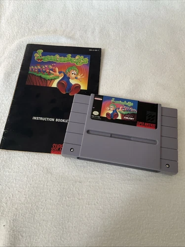 Lemmings - Super Nintendo SNES with Booklet, No Box *GAME TESTED