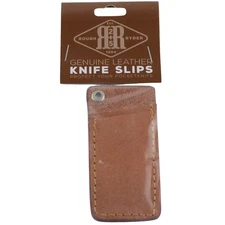 Rough Ryder Small Pocket Knife Slip Pouch Case Holder Brown Leather For 3"